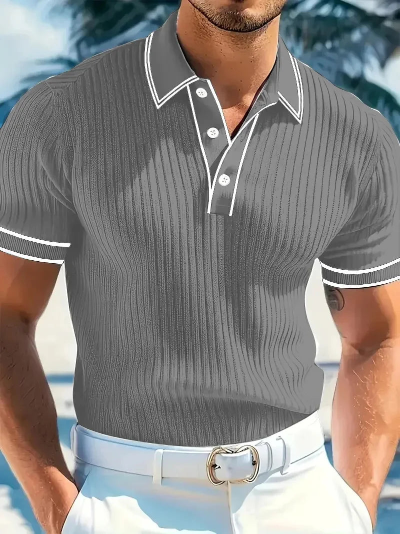 Rafael | Rebrasta Polo Majica s Kontrastnim Detaljima