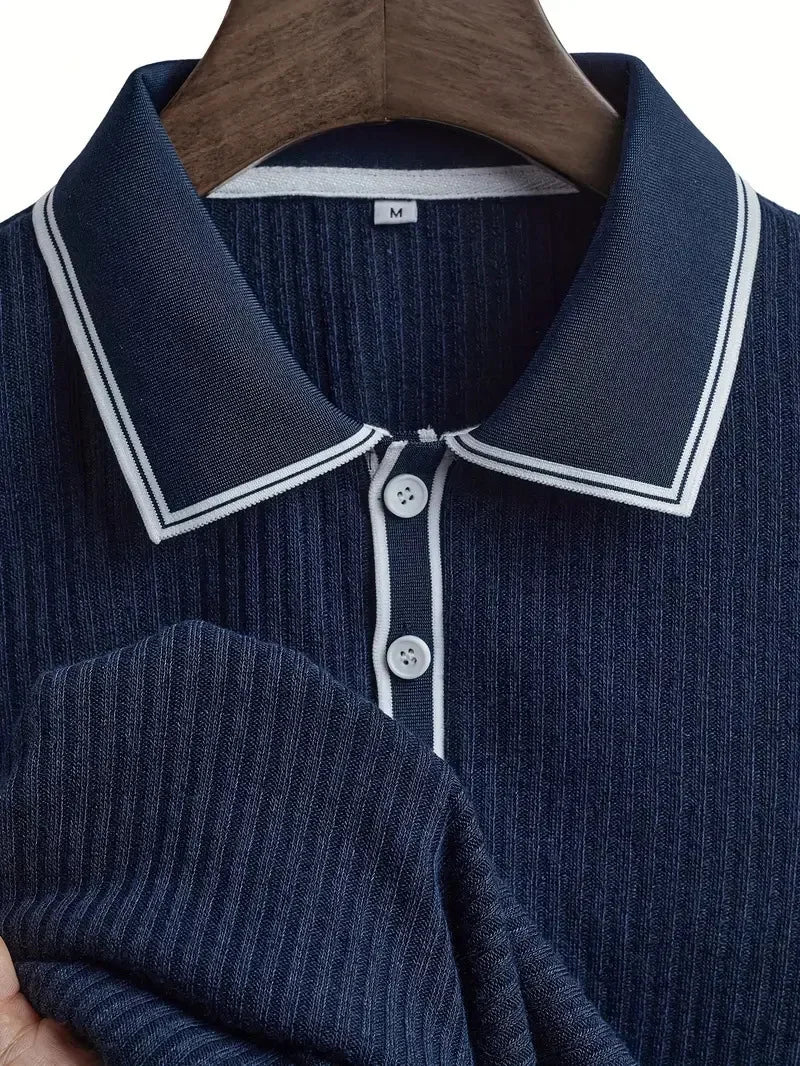 Rafael | Rebrasta Polo Majica s Kontrastnim Detaljima