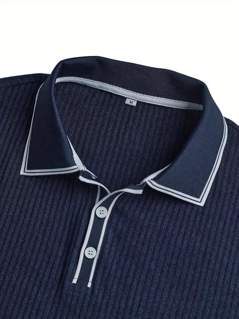 Rafael | Rebrasta Polo Majica s Kontrastnim Detaljima