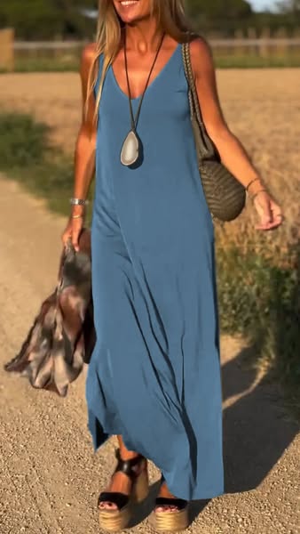 Evelyne | Elegantna duga haljina bez rukava