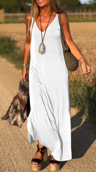 Evelyne | Elegantna duga haljina bez rukava